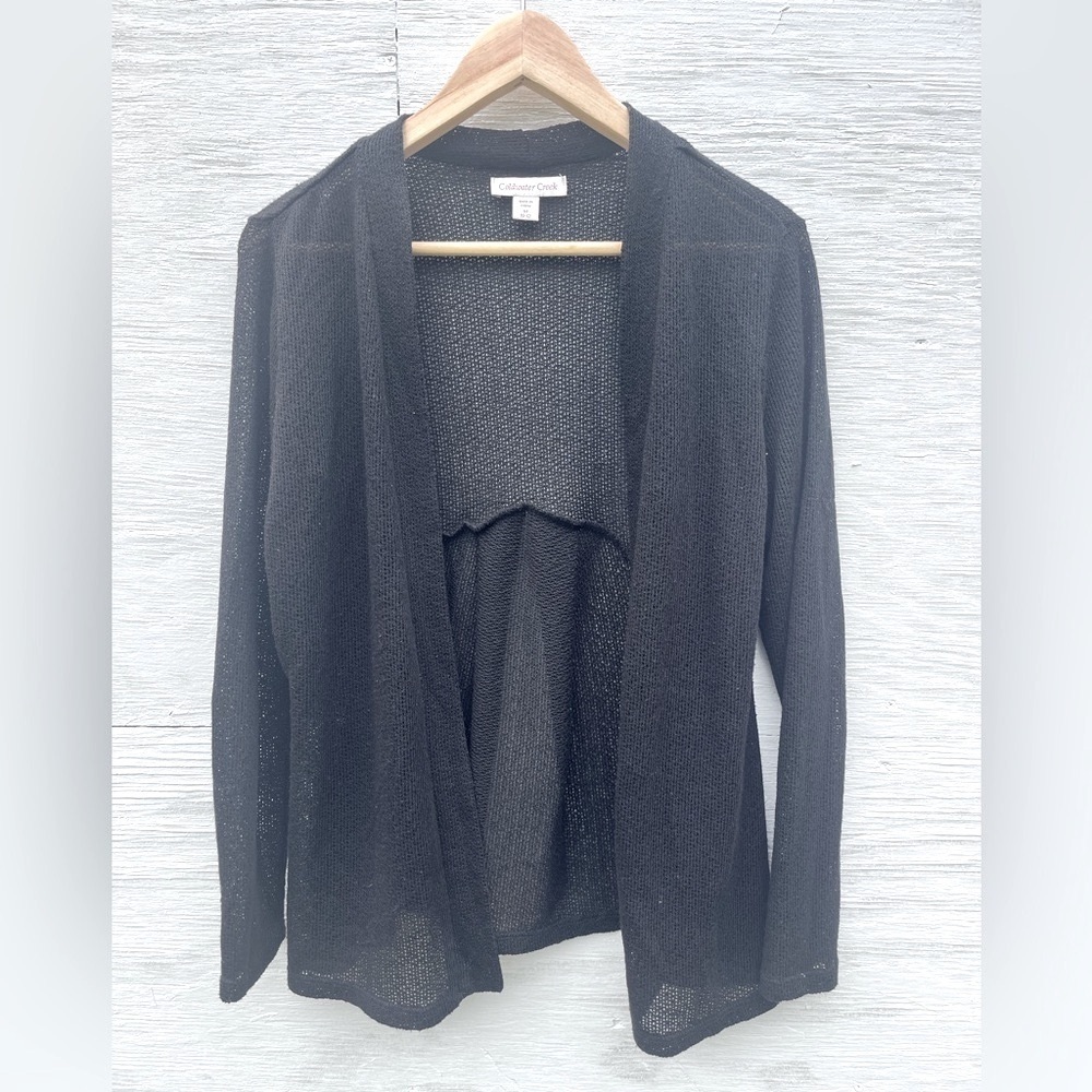 Coldwater Creek Black Lightweight Cardigan